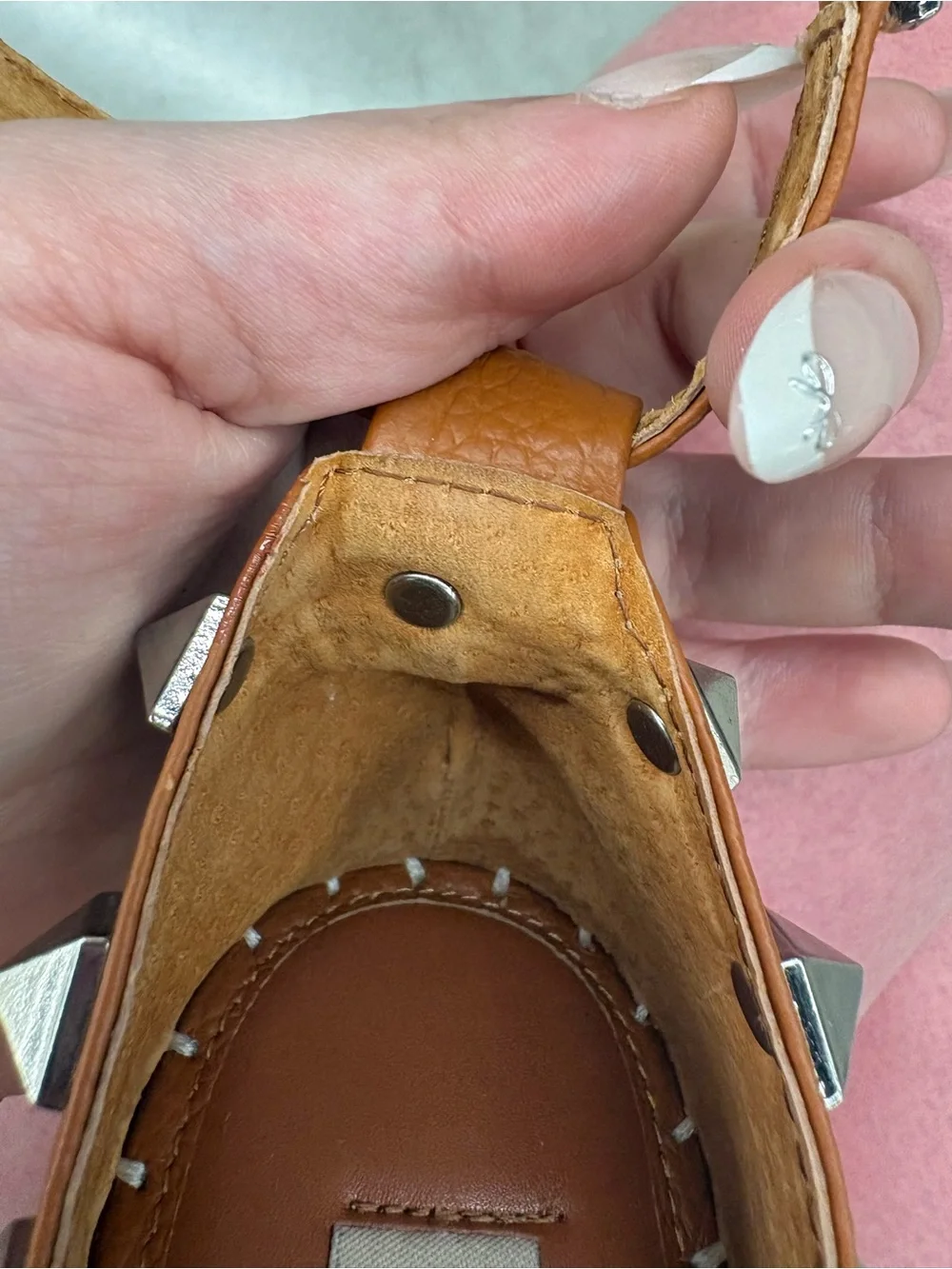 Valentino Garavani tan leather